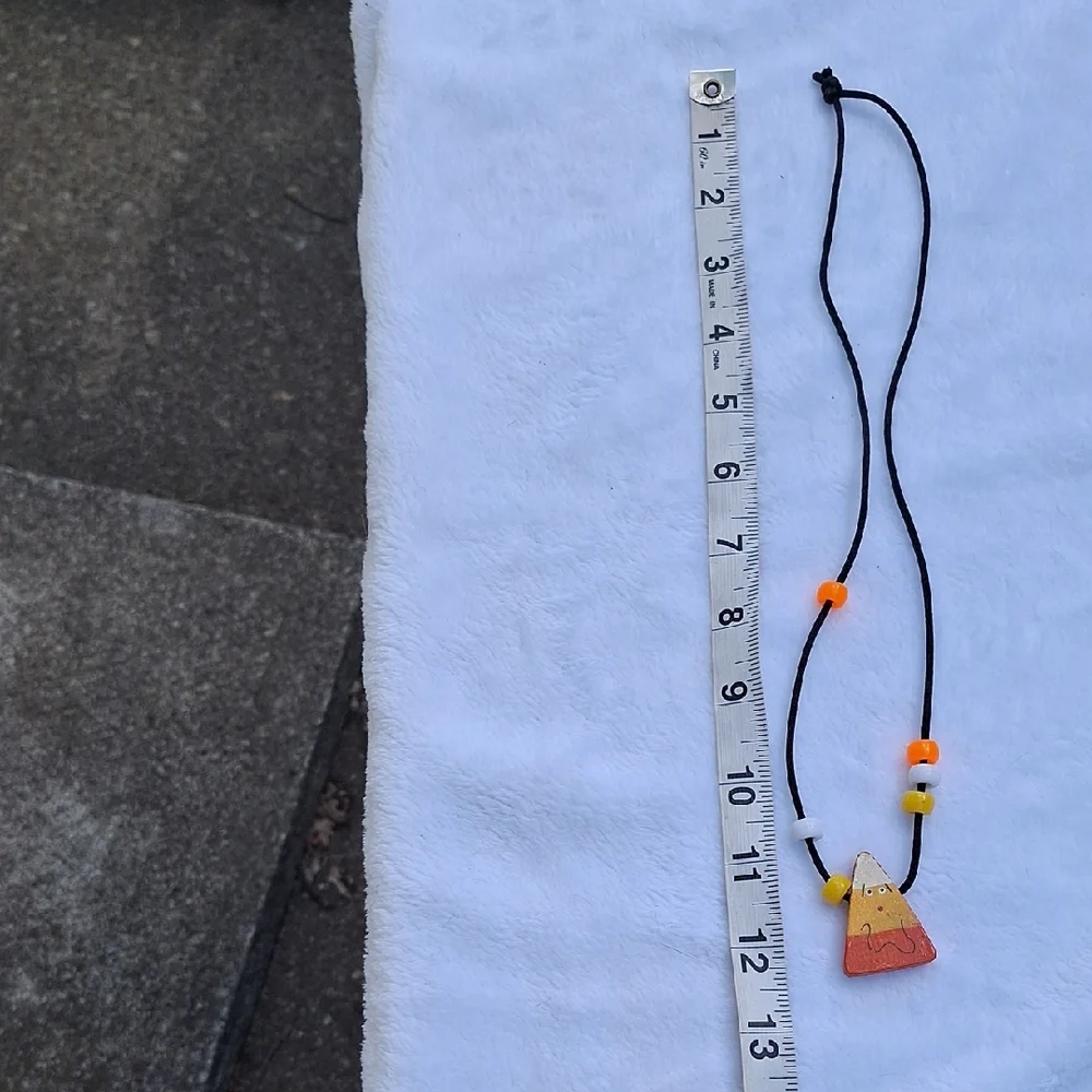 Charming Candy Corn Pendant Necklace for Kids